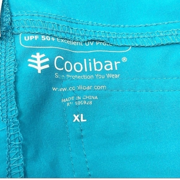 COOLIBAR Mens UPF 50+ Turquoise Performance Amphibian Shorts Back Zip Pockets XL - Picture 5 of 7